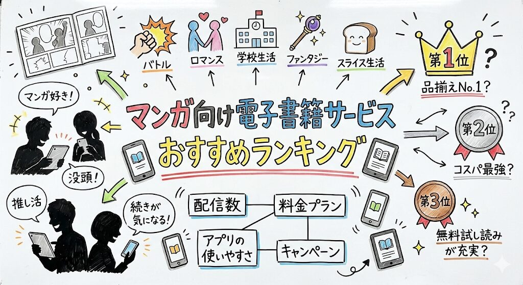 マンガ向け電子書籍サービスおすすめランキング