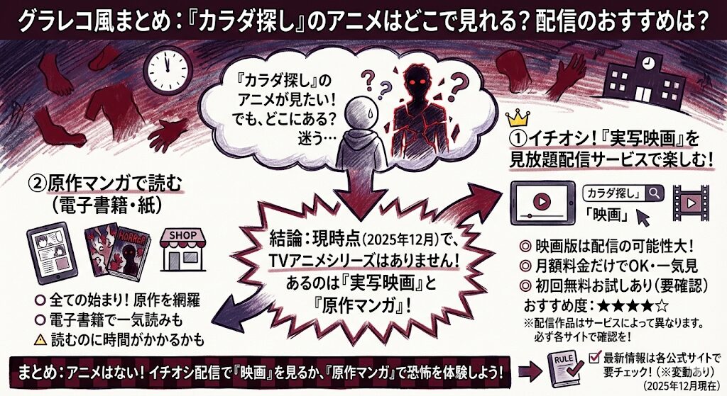 カラダ探しのアニメはどこで見れる?配信はこれがおすすめ!