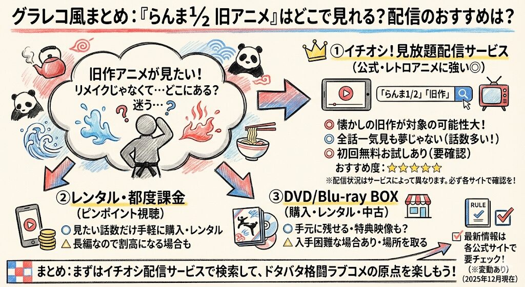 らんま1/2旧アニメはどこで見れる？配信はこれがおすすめ！