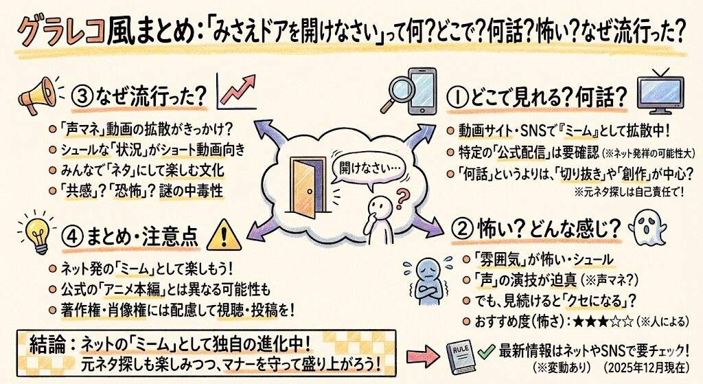 みさえドアを開けなさいはどこで見れる？何話？怖い？なぜ流行った？