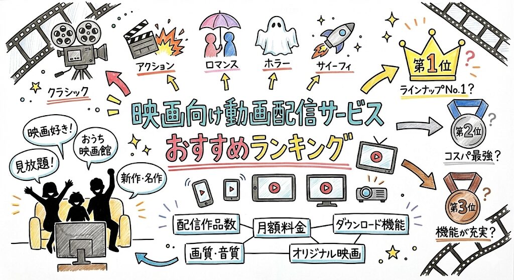 映画向け動画配信サービスおすすめランキング