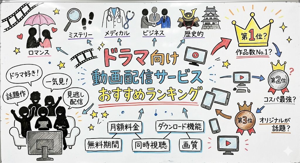 ドラマ向け動画配信サービスおすすめランキング