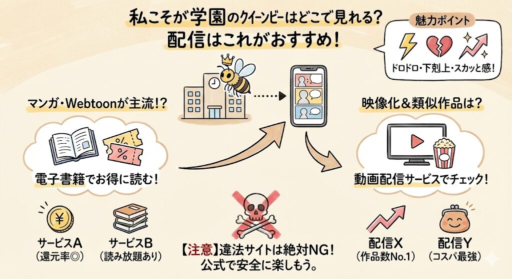 私こそが学園のクイーンビーはどこで見れる?配信はこれがおすすめ!