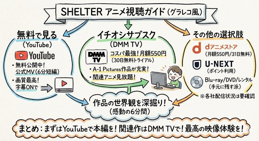SHELTERのアニメはどこで見れる？配信はこれがおすすめ！