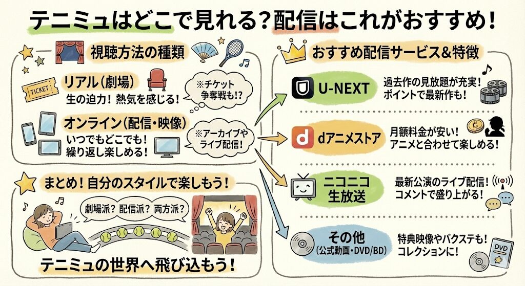 テニミュはどこで見れる？配信はこれがおすすめ！