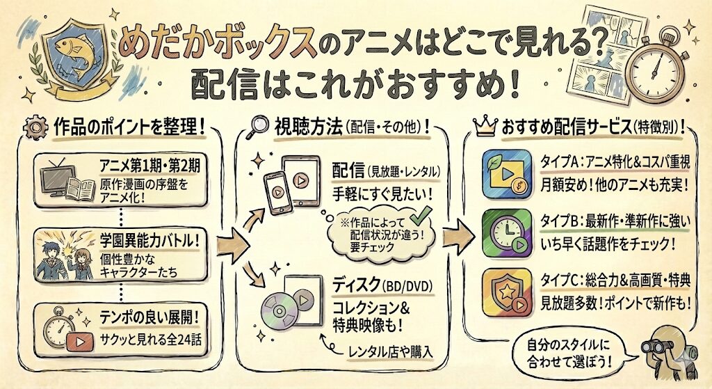 めだかボックスのアニメはどこで見れる？配信はこれがおすすめ！