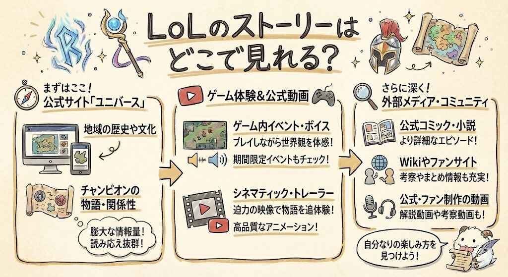 LoLのストーリーはどこで見れる?