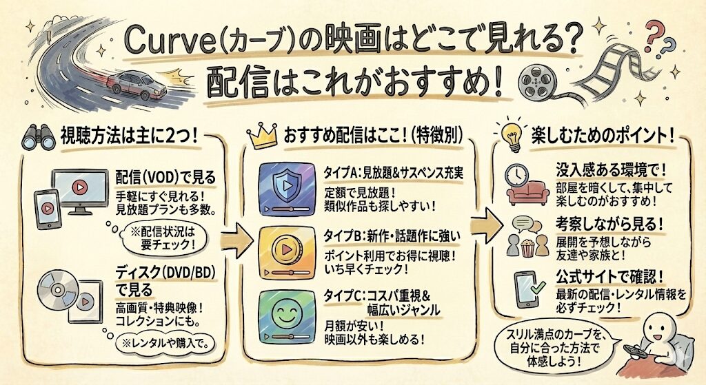 Curveの映画はどこで見れる?配信はこれがおすすめ!