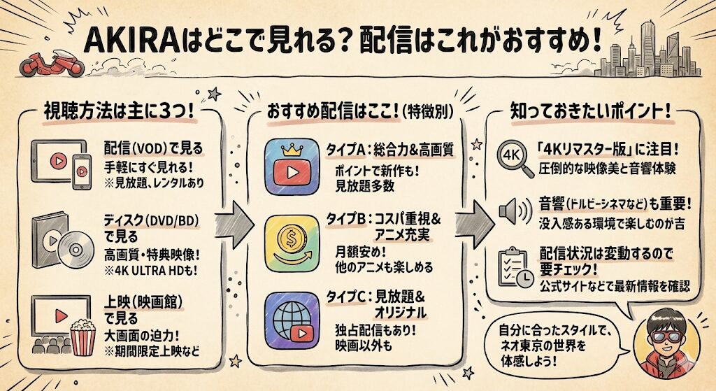 AKIRAはどこで見れる?配信はこれがおすすめ!