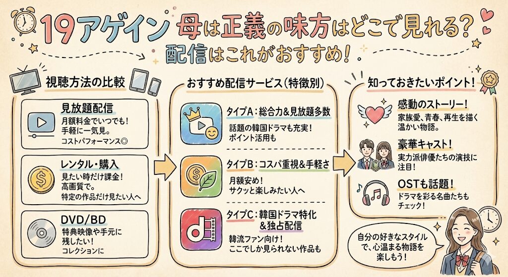 19アゲイン母は正義の味方はどこで見れる？配信はこれがおすすめ！