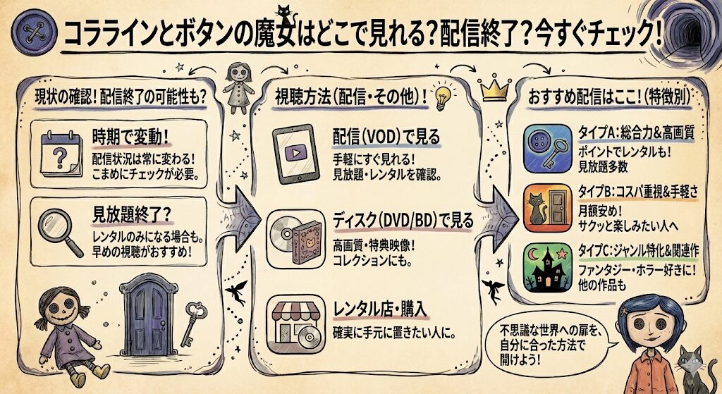 コララインとボタンの魔女はどこで見れる？配信終了？