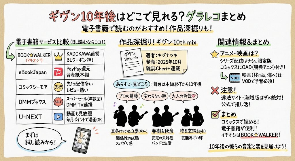 ギブン10年後はどこで見れる？電子書籍はこれがおすすめ！