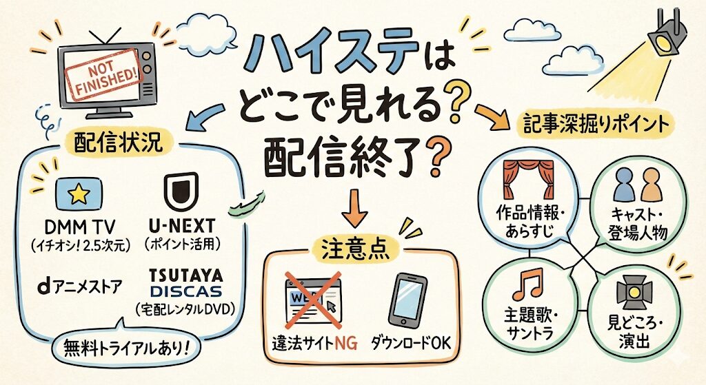 ハイステはどこで見れる？配信終了？徹底解説