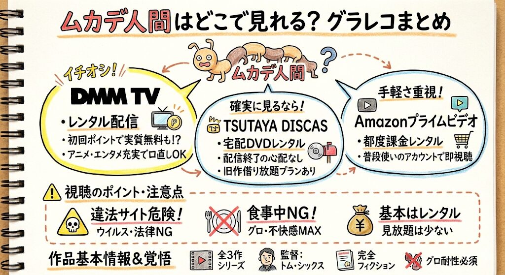 ムカデ人間はどこで見れる?配信はこれがおすすめ!