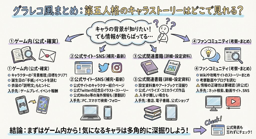 第五人格のキャラストーリーはどこで見れる？