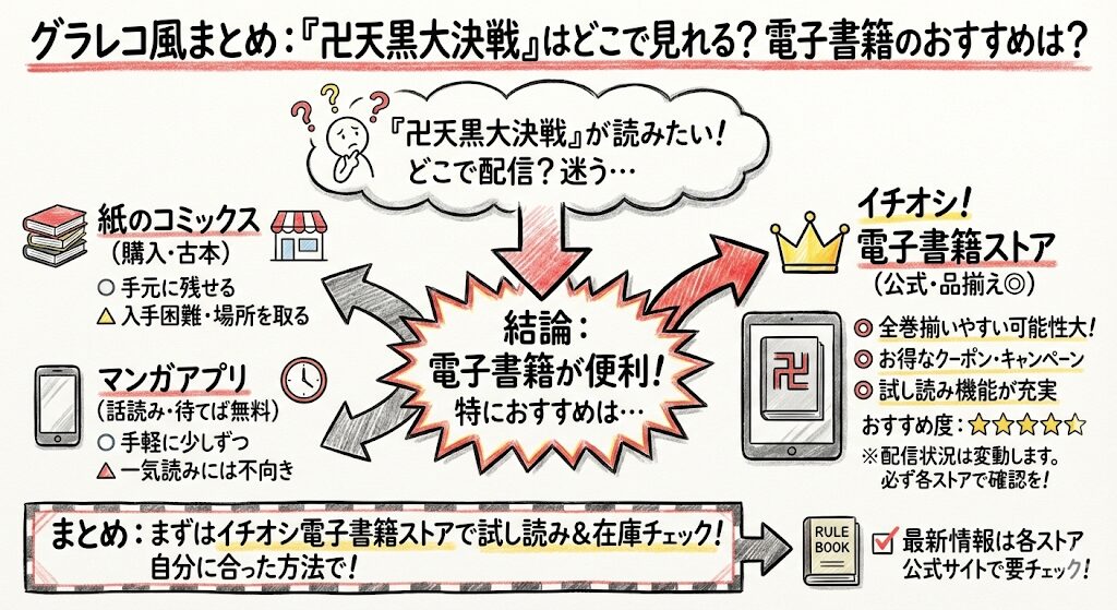 卍天黒大決戦はどこで見れる？電子書籍はこれがおすすめ！