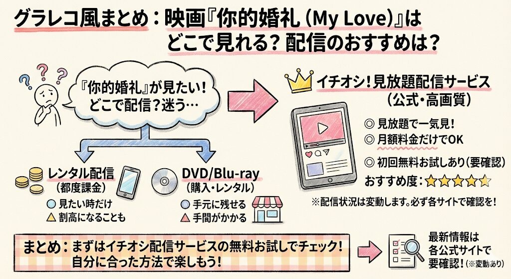 你的婚礼はどこで見れる？配信はこれがおすすめ！