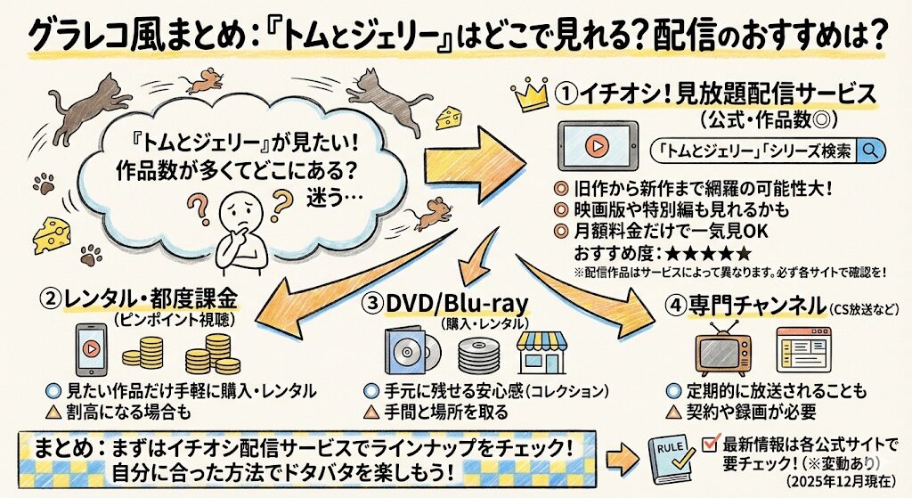 トムとジェリーはどこで見れる？配信はこれがおすすめ！