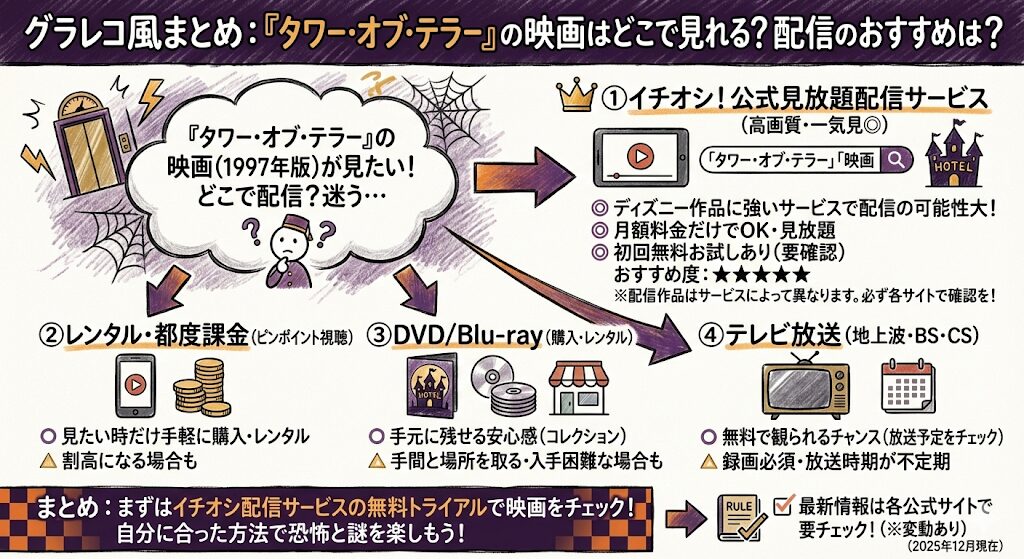 タワーオブテラーの映画はどこで見れる？配信はこれがおすすめ！