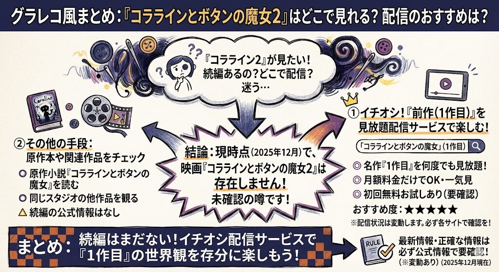 コララインとボタンの魔女2はどこで見れる？配信はこれがおすすめ！