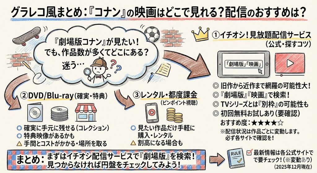 コナンの映画はどこで見れる?配信はこれがおすすめ!