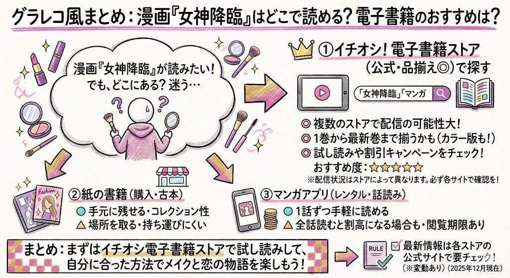 女神降臨の漫画はどこで見れる？電子書籍はこれがおすすめ！