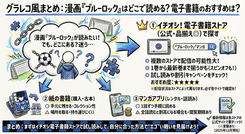 ブルーロックの漫画はどこで見れる?電子書籍はこれがおすすめ!