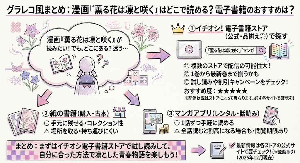 薫る花は凛と咲くの漫画はどこで見れる?電子書籍はこれがおすすめ!