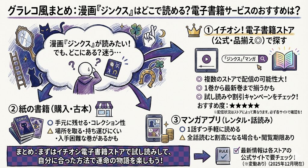 ジンクスの漫画はどこで見れる?電子書籍サービスはこれがおすすめ!