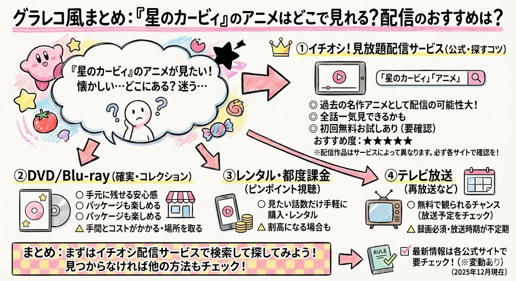 星のカービィのアニメはどこで見れる？配信はこれがおすすめ！