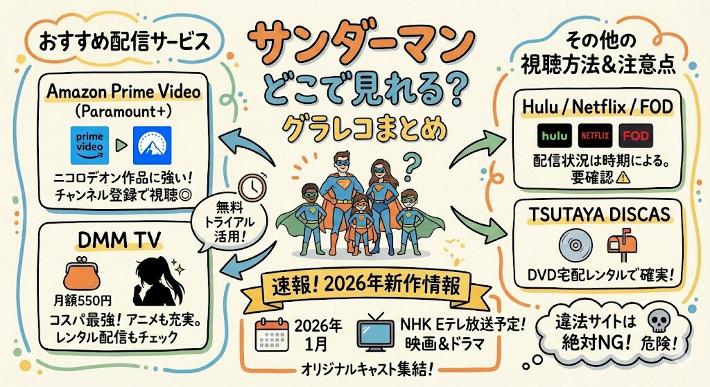 サンダーマンはどこで見れる?配信はこれがおすすめ!