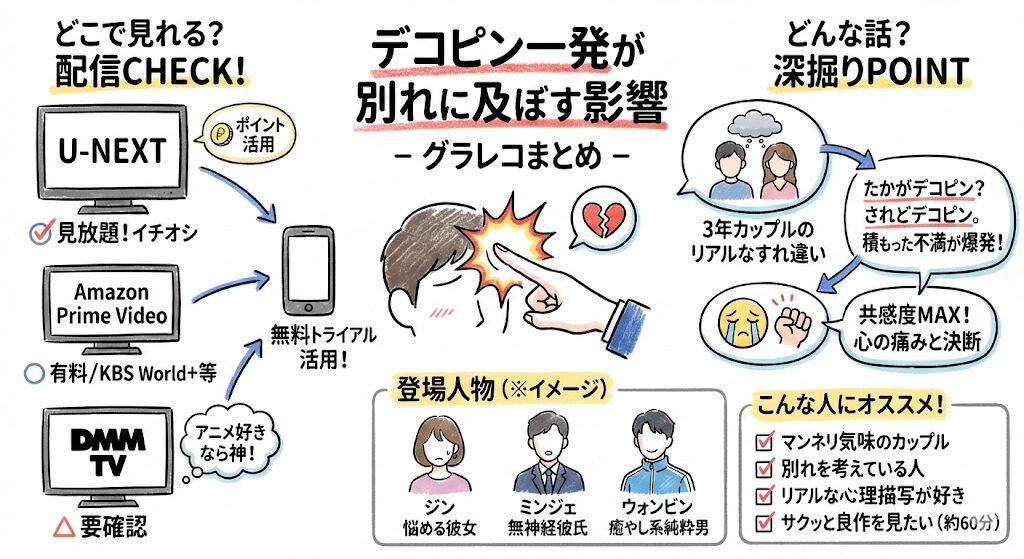 デコピン一発が別れに及ぼす影響はどこで見れる？配信はこれがおすすめ！