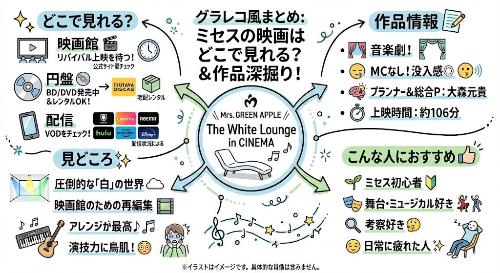 ミセスの映画はどこで見れる?The White Lounge in CINEMAを徹底解説