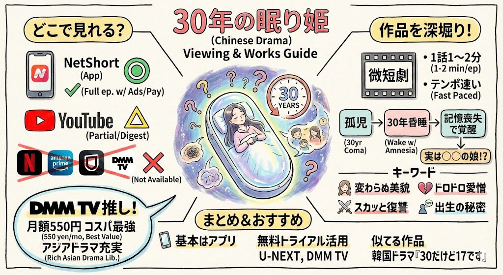 30年の眠り姫（中国ドラマ）はどこで見れる？配信はこれがおすすめ！