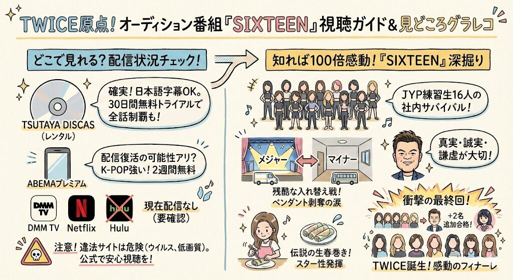 TWICEのオーディション番組SIXTEENはどこで見れる?