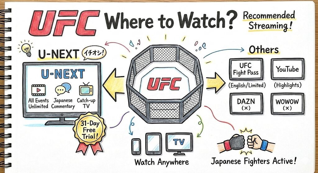UFCはどこで見れる?配信はこれがおすすめ!