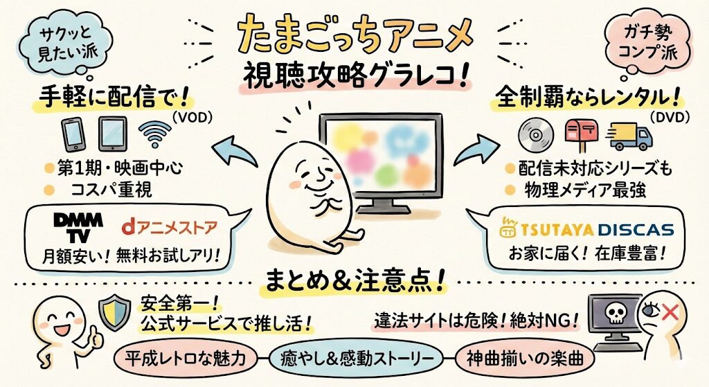 たまごっちのアニメはどこで見れる?配信はこれがおすすめ!
