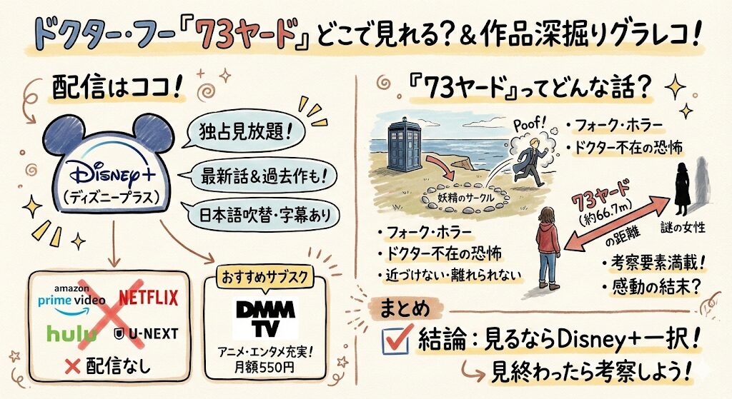 ドクターフーの73ヤードはどこで見れる?配信はこれがおすすめ!