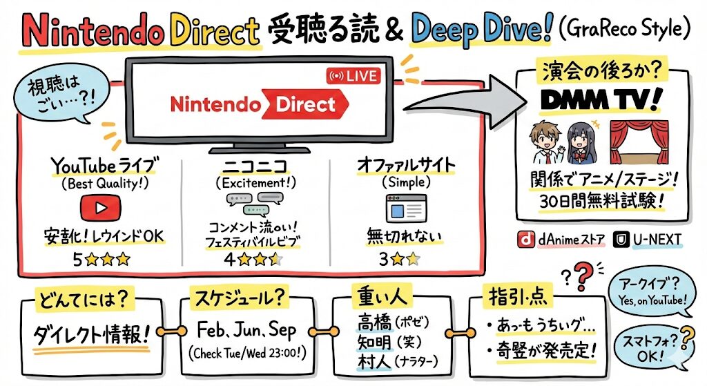 ニンテンドーダイレクトはどこで見れる？配信はこれがおすすめ！