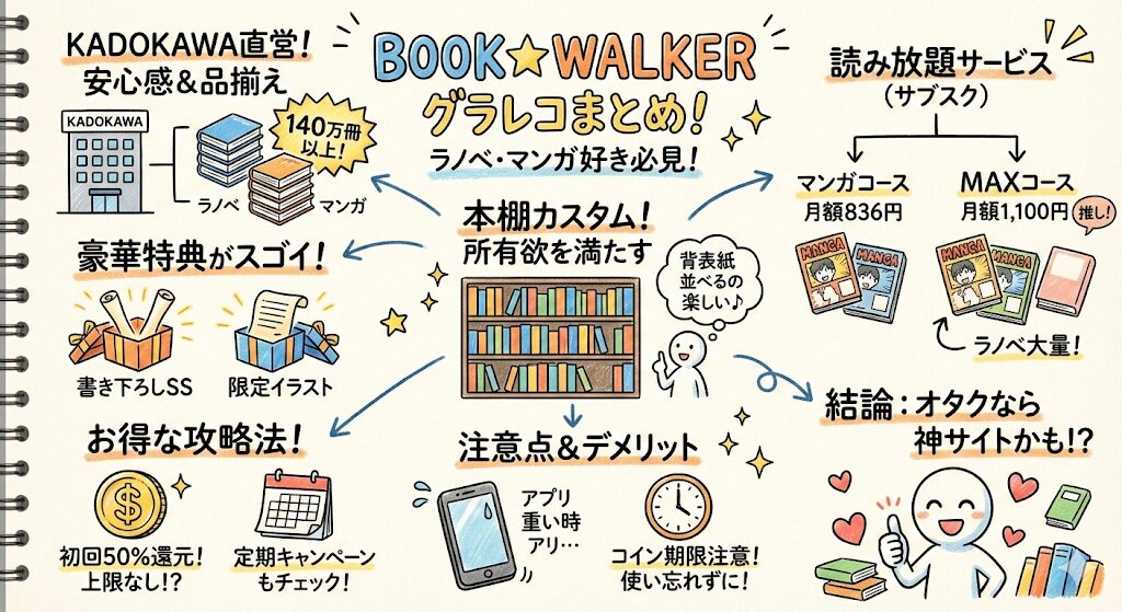 BOOK☆WALKERとは?読み放題サービスや特徴をまるっと解説!