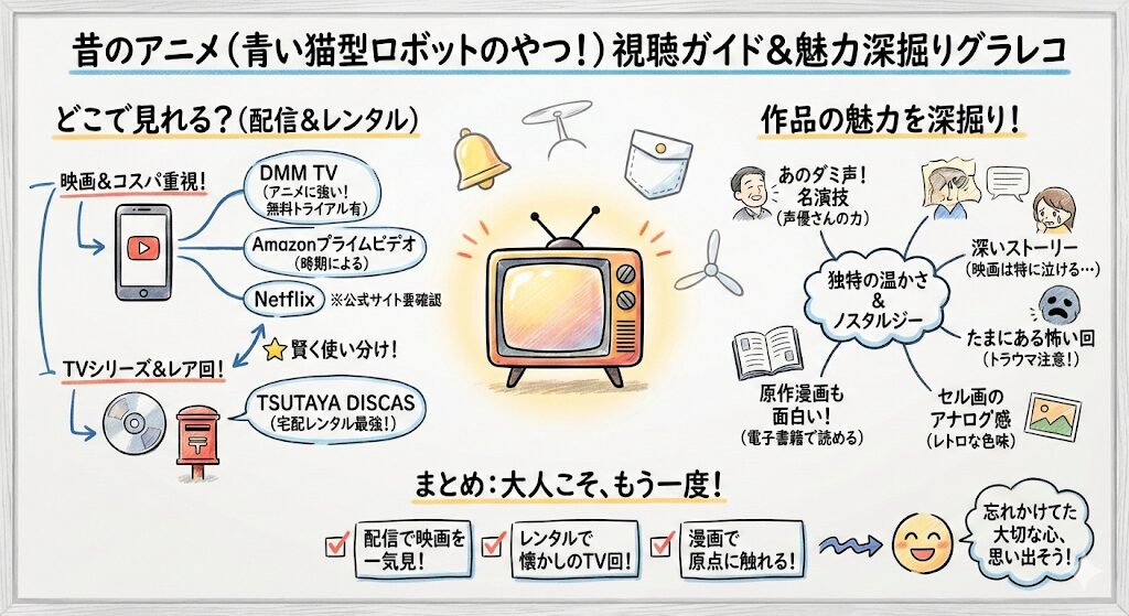 昔のドラえもんはどこで見れる？配信はこれがおすすめ！