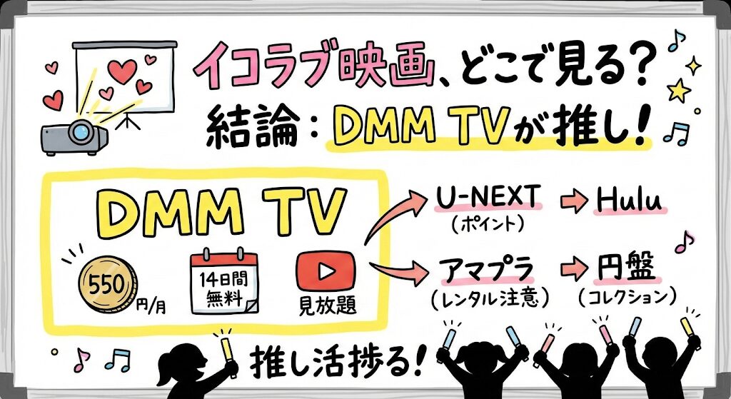 イコラブ映画はどこで見れる？お得な配信はこれがおすすめ！