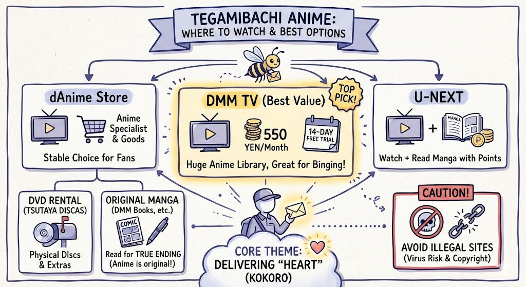 テガミバチのアニメはどこで見れる？お得な配信はこれがおすすめ！