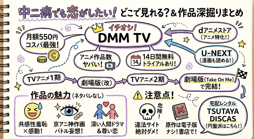 中二病でも恋がしたいはどこで見れる？お得な配信はこれがおすすめ！