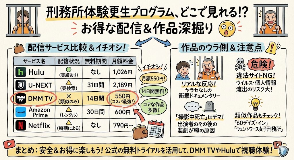 刑務所体験更生プログラムはどこで見れる?お得な配信はこれがおすすめ!