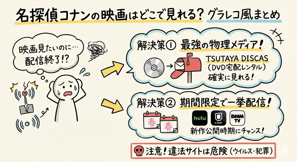 名探偵コナンの映画はどこで見れる？