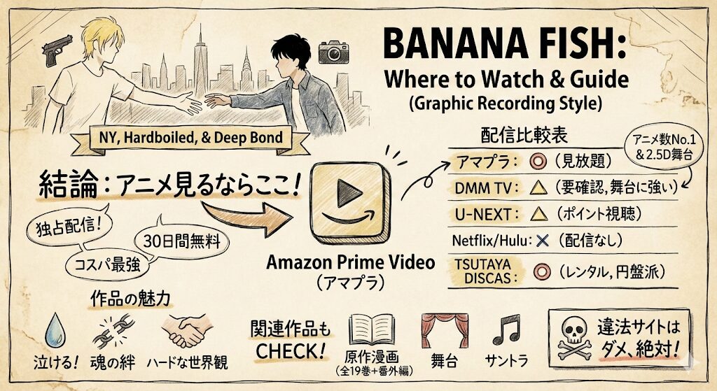 BANANA FISHはどこで見れる?お得な配信はこれがおすすめ!