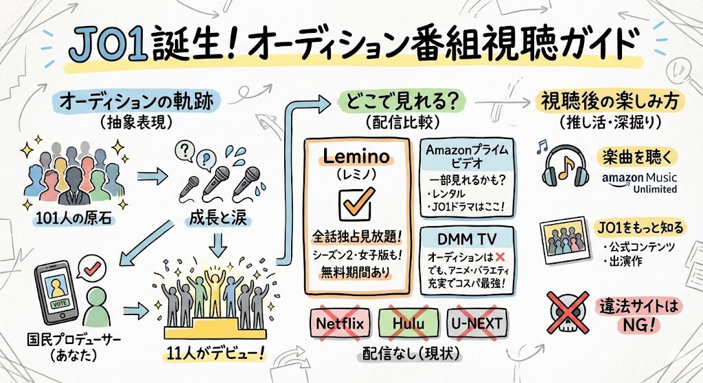 JO1のオーディション番組はどこで見れる?お得な配信はこれがおすすめ!
