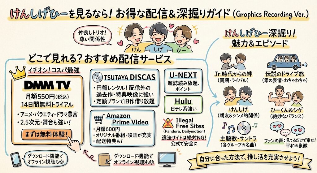 けんしげひーはどこで見れる？お得な配信はこれがおすすめ！