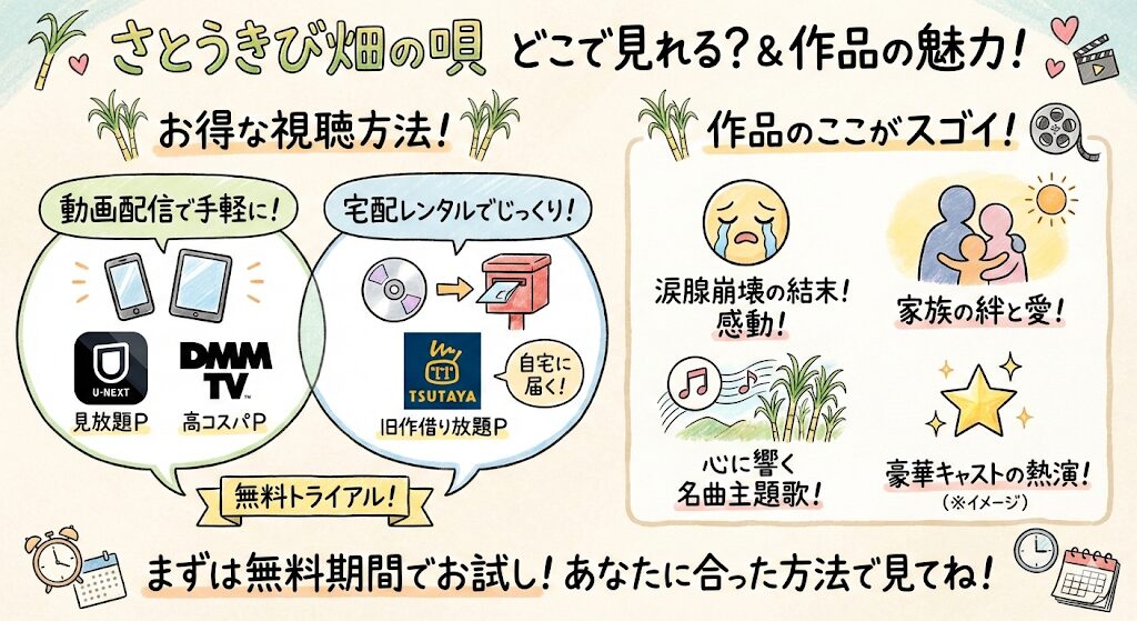 さとうきび畑の唄はどこで見れる？お得な配信はこれがおすすめ！